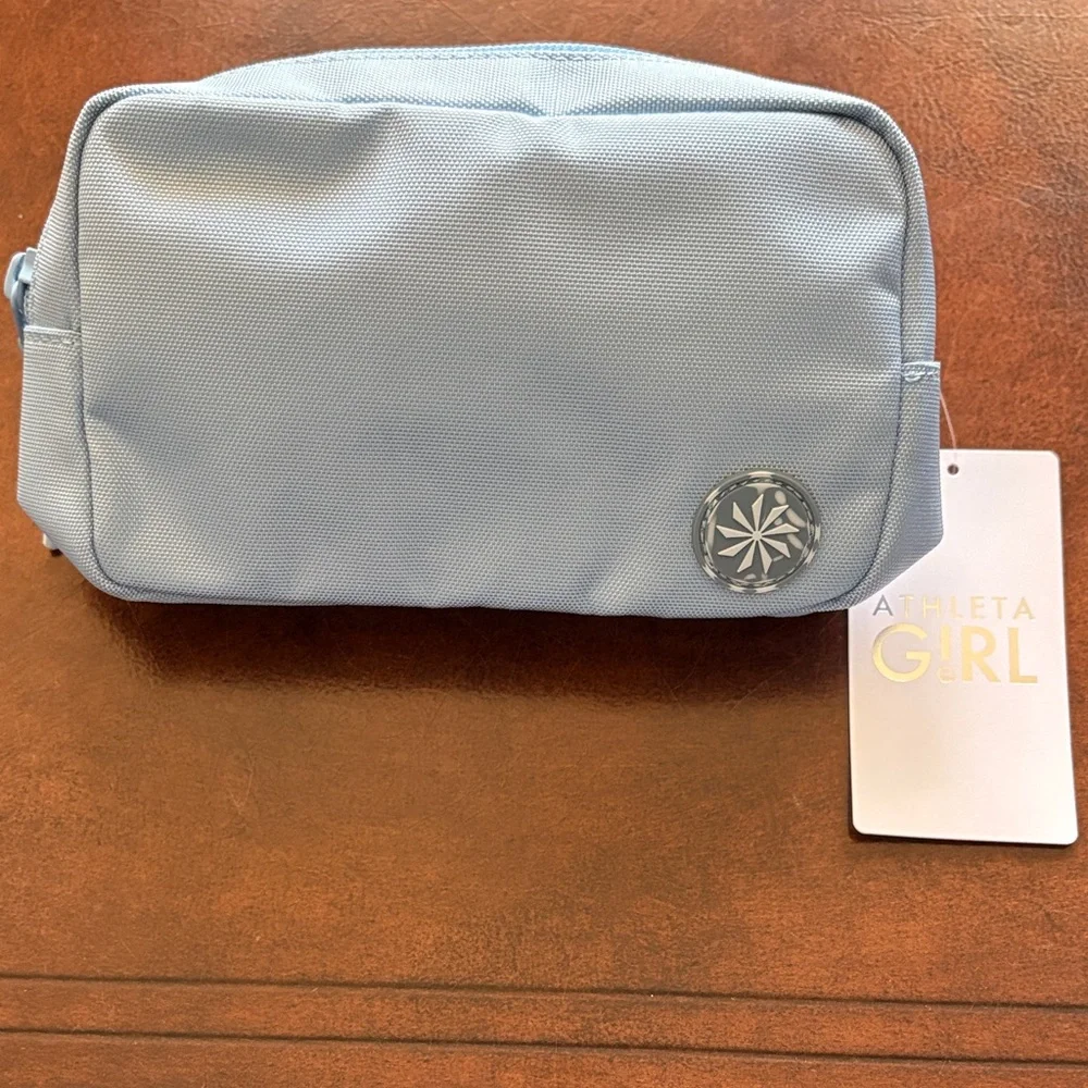 NWT - Athleta Girl Light Blue Cosmetic Pouch